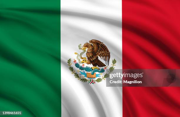 ilustraciones, imágenes clip art, dibujos animados e iconos de stock de bandera de méxico - bandera de mexico