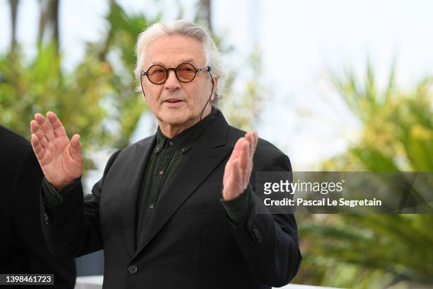 Director George Miller attends the photocall for "Three Thousand Years Of Longing " during the 75th annual Cannes film festival at Palais des...