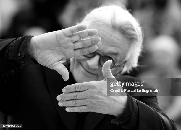 Director George Miller attends the photocall for "Three Thousand Years Of Longing " during the 75th annual Cannes film festival at Palais des...