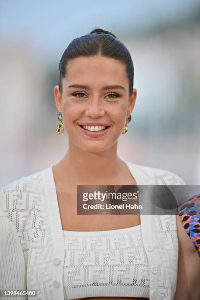 Adèle Exarchopoulos attends the photocall for "Smoking Causes Coughing " during the 75th annual Cannes film festival at Palais des Festivals on May...