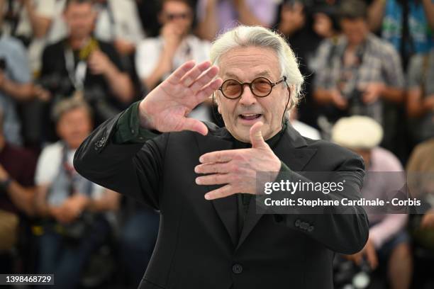 Director George Miller attends the photocall for "Three Thousand Years Of Longing " during the 75th annual Cannes film festival at Palais des...