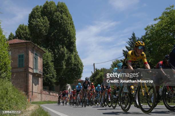The Peloton passes Villa Bria during the 105th Giro d'Italia 2022, Stage 14 a 147 km stage from Santena to Torino / #Giro / #WorldTour / on May 21,...