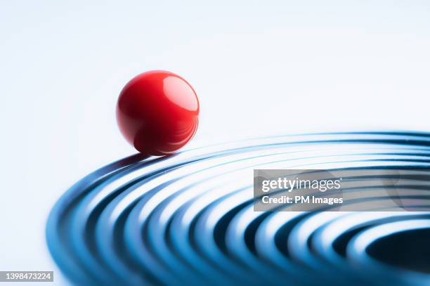 red ball riding rings - bait ball foto e immagini stock