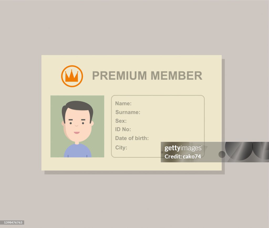 User Membercard Premium Member Card High-Res Vector Graphic - Getty Images