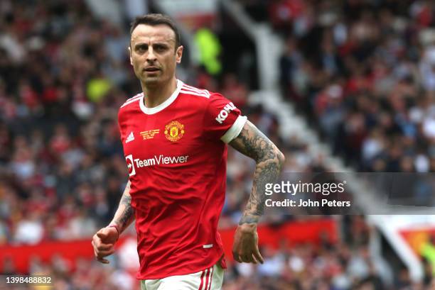 Dimitar Berbatov of Manchester United Legends in action during the Manchester United v Liverpool: Legends of the North match in aid of the MU...