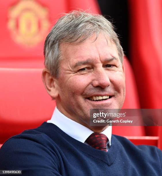 Manchester United manager Bryan Robson during the Legends of the North match between Manchester United and Liverpool at Old Trafford on May 21, 2022...