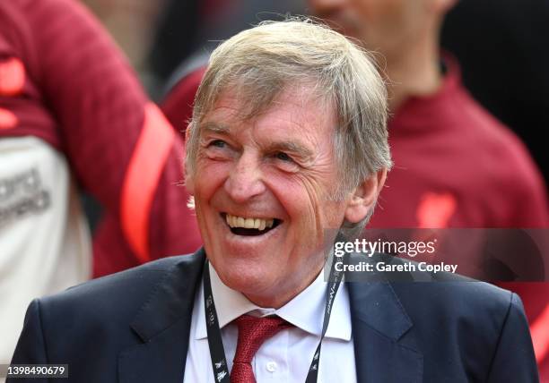 Liverpool manager Sir Kenny Dalglish during the Legends of the North match between Manchester United and Liverpool at Old Trafford on May 21, 2022 in...