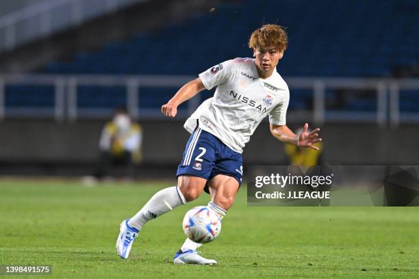 Katsuya NAGATO of Yokohama F･Marinos in action during the J.LEAGUE Meiji Yasuda J1 14th Sec. Match between Avispa Fukuoka and Yokohama F･Marinos at...