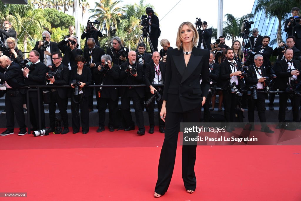 Anja Rubik attends the screening of "Triangle Of Sadness" during the