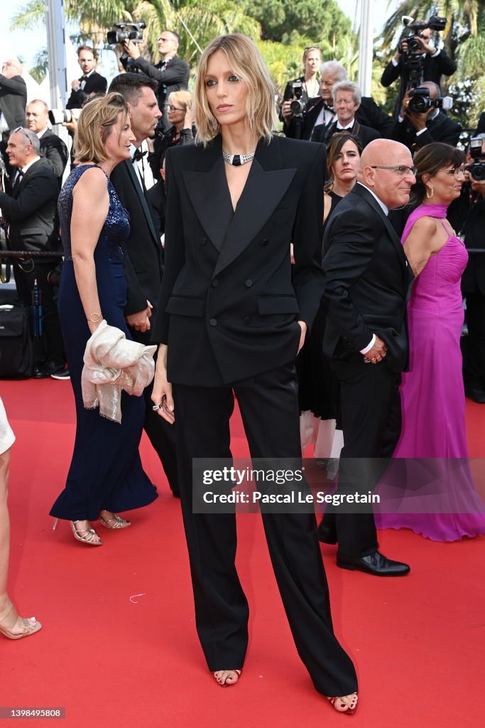 Anja Rubik attends the screening of "Triangle Of Sadness" during the
