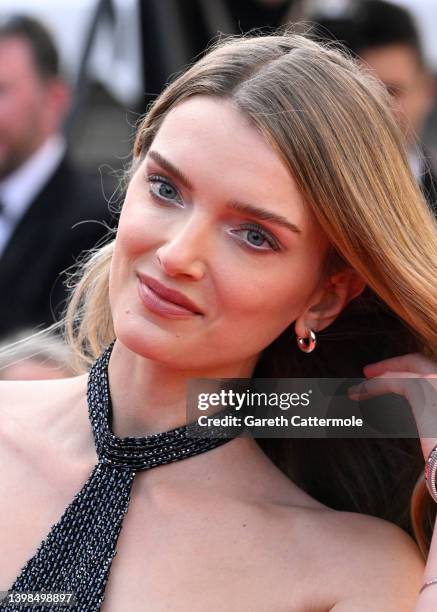 Lily Donaldson attends the screening of "Triangle Of Sadness" during the 75th annual Cannes film festival at Palais des Festivals on May 21, 2022 in...