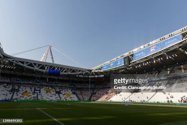 General view inside the stadium prior to the UEFA Women's Champions League final match between FC Barcelona and Olympique Lyonnais at Juventus...