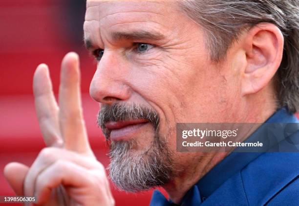 Ethan Hawke of the documentary series "The Last Movie Stars" attends the screening of "Triangle Of Sadness" during the 75th annual Cannes film...