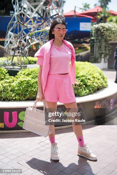 Giulia Salemi is seen during the 75th annual Cannes film festival on May 21, 2022 in Cannes, France.