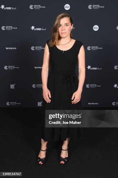 Blanche Gardin attends the photocall for "Tout Le Monde Aime Jeanne" during the 75th annual Cannes film festival at L’espace Miramar on May 21, 2022...