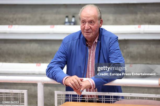 King Juan Carlos during the handball match of his grandson Pablo Urdangarin in Pontevedra, on May 21 in Pontevedra Spain.