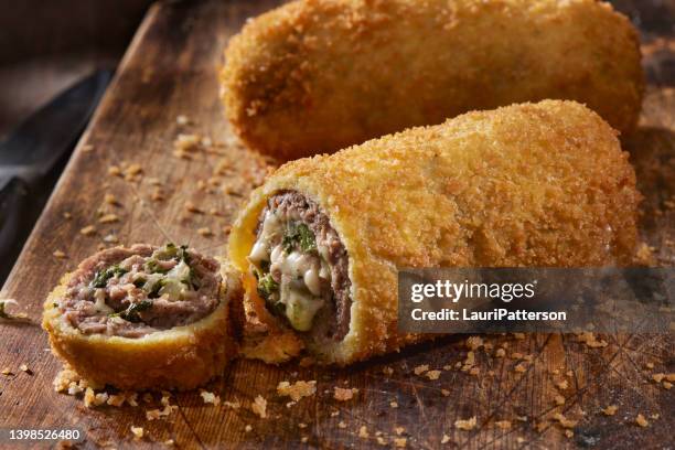 preparing beef roulade - breadcrumbs stock pictures, royalty-free photos & images