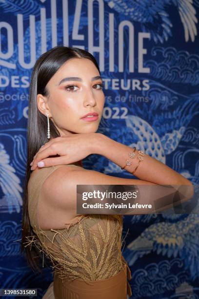 Milla Lapidus attends the photo call for "Paris Memories " during the 75th annual Cannes film festival at Theatre Croisette on May 21, 2022 in...