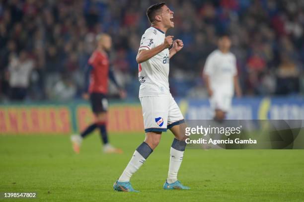 Camilo Candido of Nacional reacts during the match between Nacional and Albion as part of Primera Division 2022 at Gran Parque Central on May 21,...