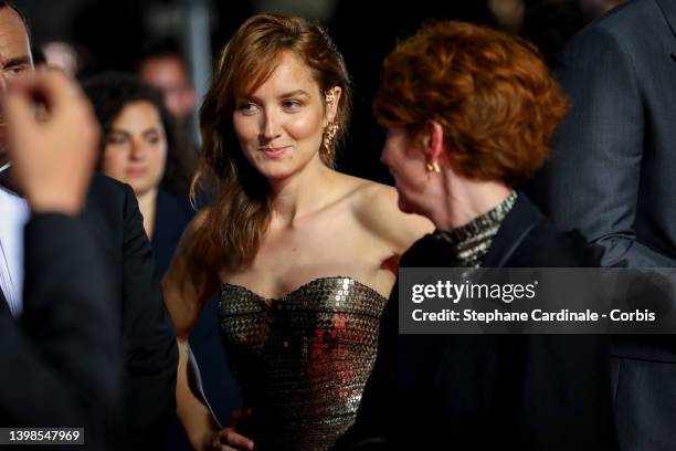 Anais Demoustier attends the screening of "Smoking Causes Coughing " during the 75th annual Cannes film festival at Palais des Festivals on May 22,...