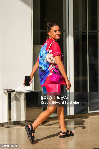 Adèle Exarchopoulos is seen during the 75th annual Cannes film festival on May 21, 2022 in Cannes, France.