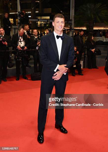 Benjamin Pavard attends the screening of "Smoking Causes Coughing " during the 75th annual Cannes film festival at Palais des Festivals on May 21,...