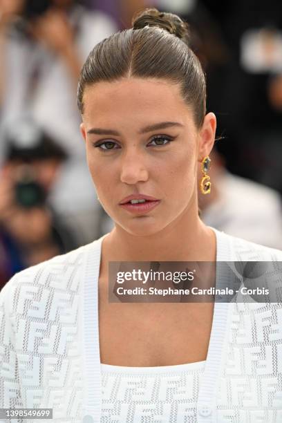 Adèle Exarchopoulos attends the photocall for "Smoking Causes Coughing " during the 75th annual Cannes film festival at Palais des Festivals on May...