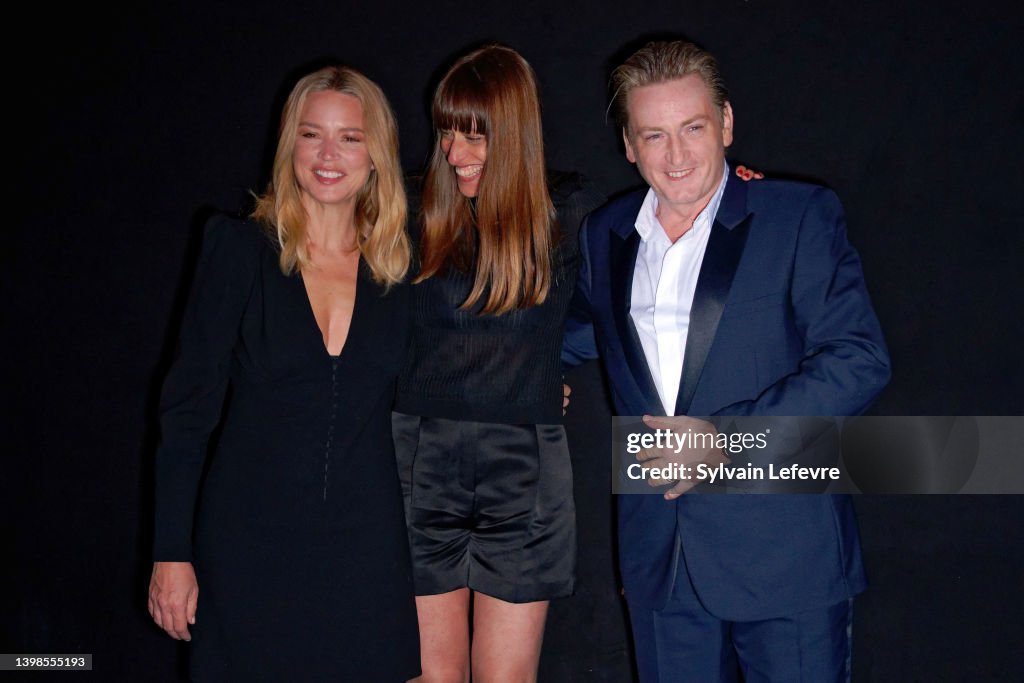 Virginie Efira, Alice Winocour and Benoit Magimel attend the "Paris