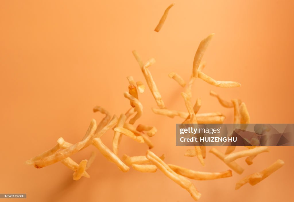 French fries potatoes flying, Flying potato fries