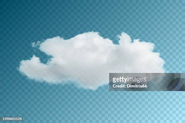 realistische vektorwolke, nebel oder rauch auf transparentem hintergrund - wolke freisteller stock-grafiken, -clipart, -cartoons und -symbole