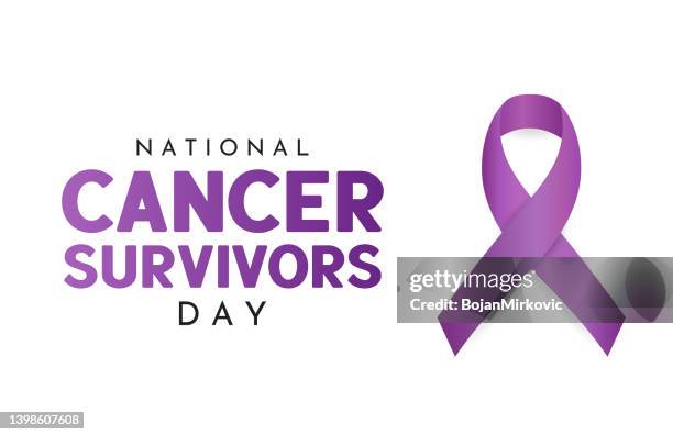 ilustraciones, imágenes clip art, dibujos animados e iconos de stock de tarjeta del día de los sobrevivientes de cáncer. vector - cáncer tumor