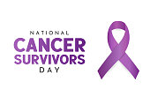 Cancer Survivors Day card. Vector