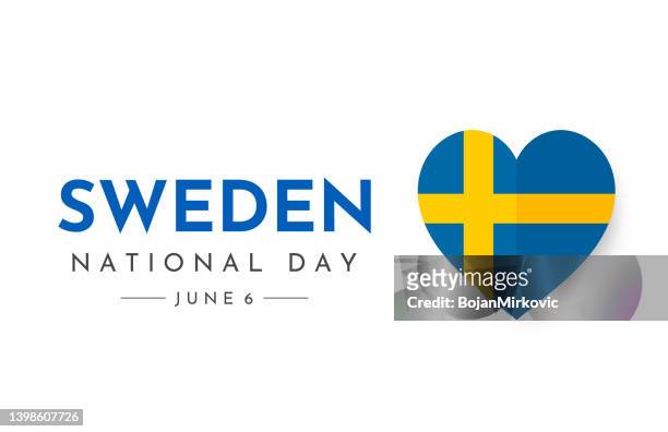 stockillustraties, clipart, cartoons en iconen met sweden national day, june 6. vector - national holiday
