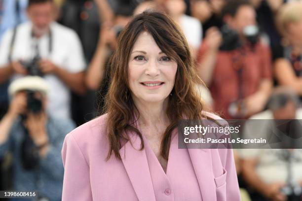 Iris Berben attends the photocall for "Triangle Of Sadness" during the 75th annual Cannes film festival at Palais des Festivals on May 22, 2022 in...