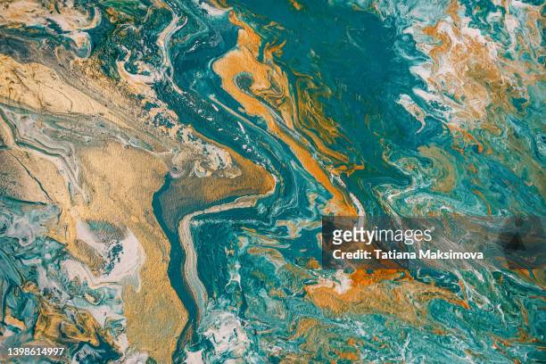 fluid art abstract background. beautiful décor for invitation, greeting card, wallpaper. - patina 個照片及圖片檔