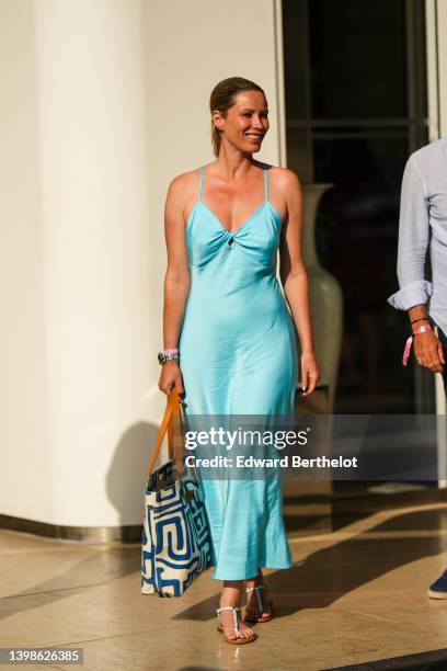 Kiera Chaplin is seen during the 75th annual Cannes film festival on May 21, 2022 in Cannes, France.