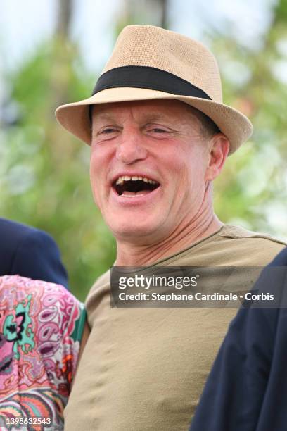 Woody Harrelson attends the photocall for "Triangle Of Sadness" during the 75th annual Cannes film festival at Palais des Festivals on May 22, 2022...