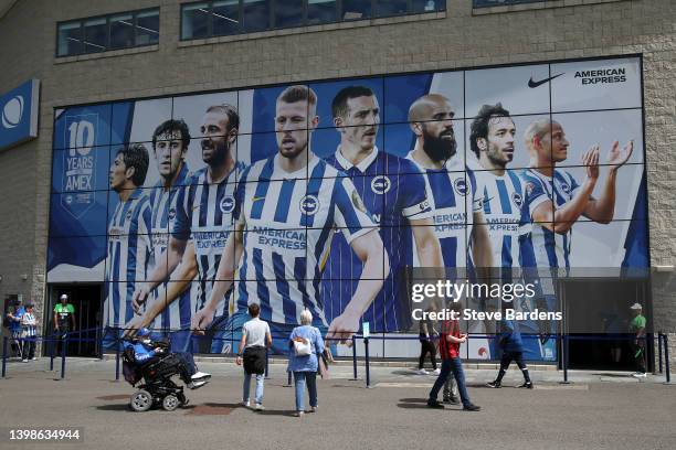 General view outside the stadium prior to the Premier League match between Brighton & Hove Albion and West Ham United at American Express Community...