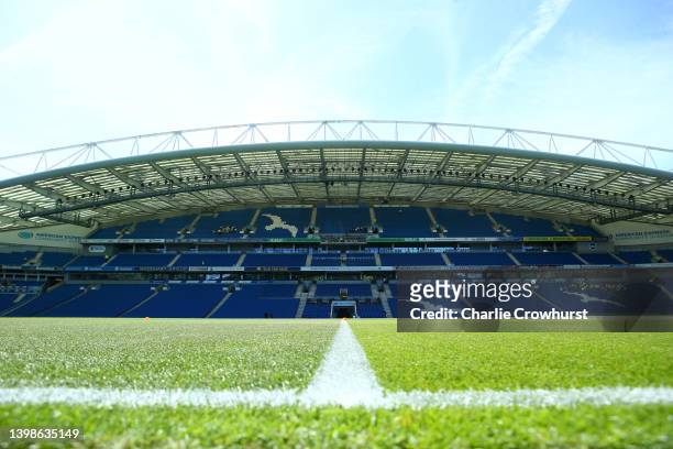 General view inside the stadium prior to the Premier League match between Brighton & Hove Albion and West Ham United at American Express Community...