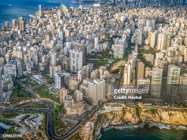 beirut from above - beirut aerial stock pictures, royalty-free photos & images