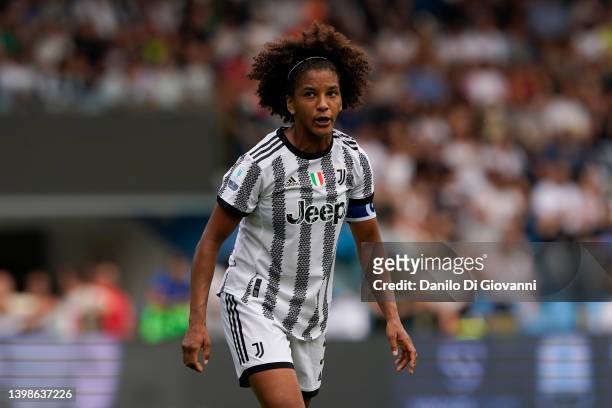 Sara Gama of Juventus Women during the Women Coppa Italia Final between Juventus and AS Roma at Stadio Paolo Mazza on May 22, 2022 in Ferrara, Italy.