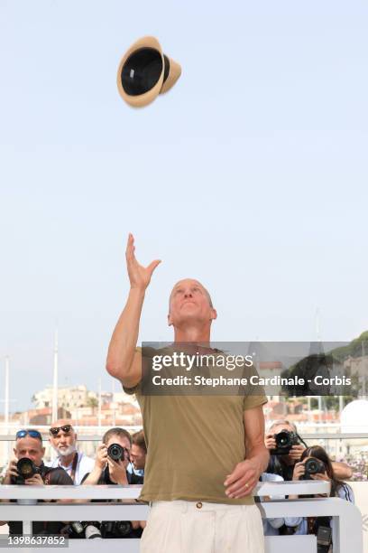 Woody Harrelson attends the photocall for "Triangle Of Sadness" during the 75th annual Cannes film festival at Palais des Festivals on May 22, 2022...