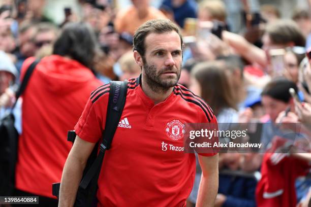 Juan Mata of Manchester United arrives at the stadium prior to the Premier League match between Crystal Palace and Manchester United at Selhurst Park...