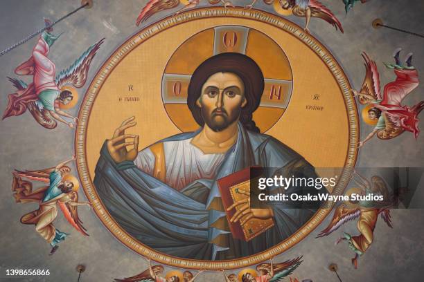 christ pantocrator - oosters orthodoxe kerk stockfoto's en -beelden