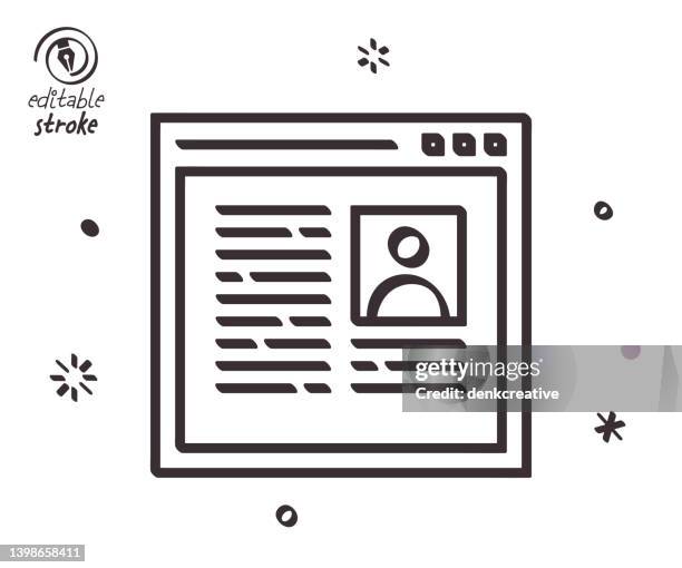 playful line illustration for web page design - web browser stock illustrations