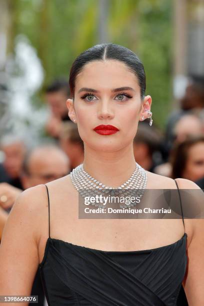 Sara Sampaio attends the screening of "Forever Young " during the 75th annual Cannes film festival at Palais des Festivals on May 22, 2022 in Cannes,...