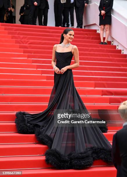 Sara Sampaio attends the screening of "Forever Young " during the 75th annual Cannes film festival at Palais des Festivals on May 22, 2022 in Cannes,...