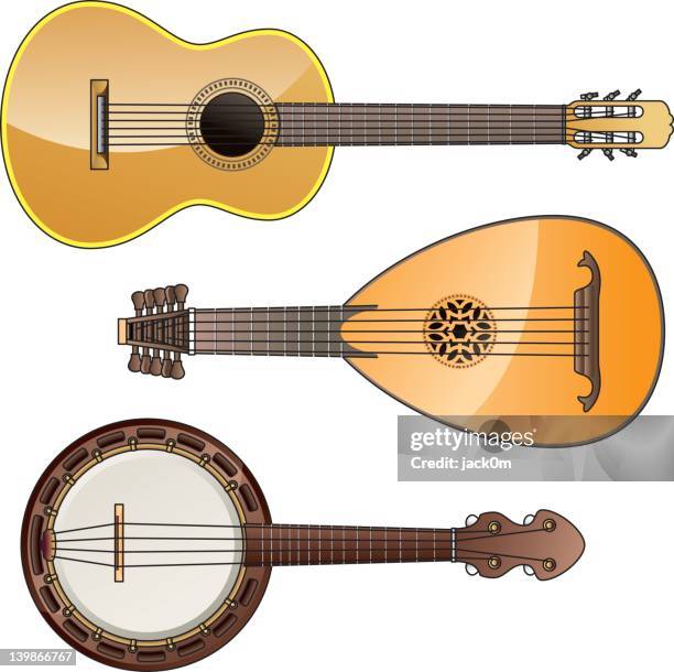 string instruments - musical instrument string stock illustrations