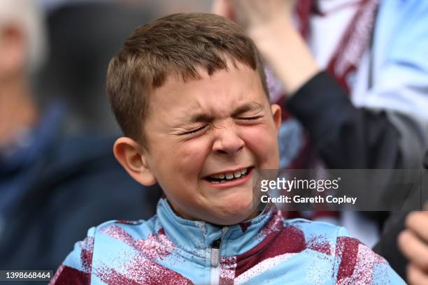 Burnley fan reacts following defeat and relegation to the Sky Bet Championship following the Premier League match between Burnley and Newcastle...
