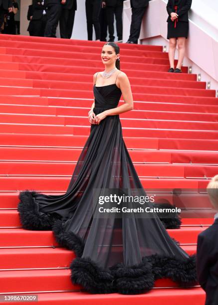 Sara Sampaio attends the screening of "Forever Young " during the 75th annual Cannes film festival at Palais des Festivals on May 22, 2022 in Cannes,...